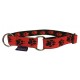 Halsband Pfötchen rot-schwarz ZERO DC