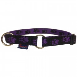 Halsband schwarz & Pfötchen violett ZERO DC